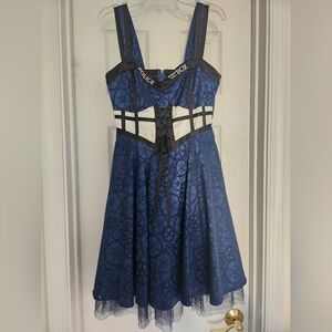 Hot Topic Blue and Black Dress